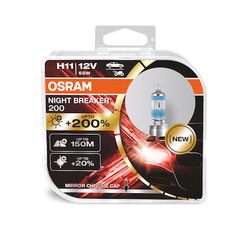 Autožárovka Osram Night Breaker Laser 64211NB200-HCB +200% 12V H11 55W, Duo-box