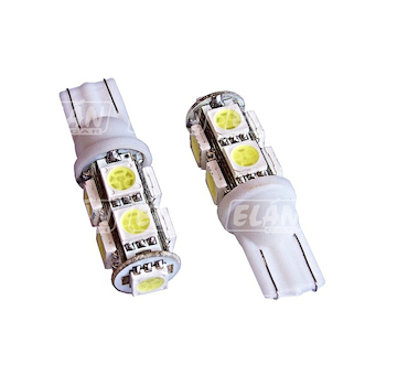 LED autožárovka - HL 316, patice T10, bílé světlo, 9 LED / 3 SMD, blisrt 2 ks