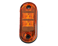 Boční obrysové LED světlo 12-24V, oranžový ovál, homologace, STM KF662EORA