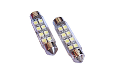 LED autožárovka s paticí SUFIT ( 42 mm ), bílé svétlo, 8 LED / 1 SMD