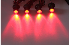 LED stroboskop červený 4ks 1W, STM KF704RED