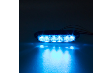 PROFI výstražné LED světlo vnější, modré, 12-24V, ECE R65, STM 911-X6BLU
