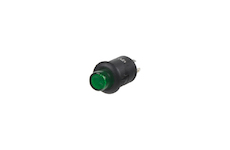 Tlačítko kulaté 6A zelená LED, STM 47048