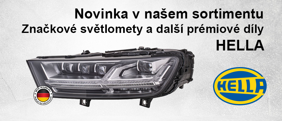 Značkové světlomety a další prémiové díly HELLA