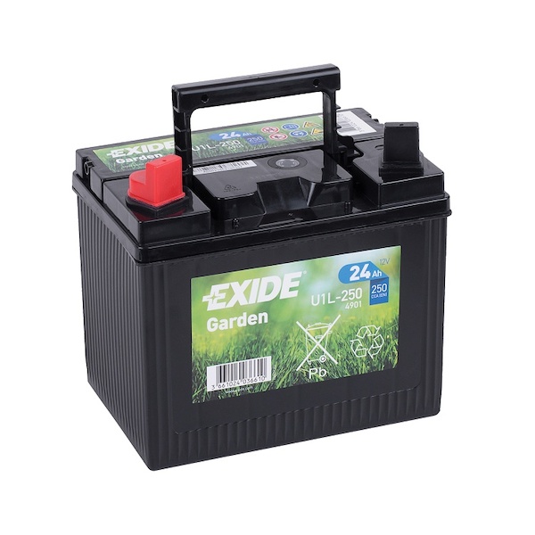 Startovací baterie EXIDE Garden EU1L-250 12V 24Ah 250A - levá VA EX EU1L-250