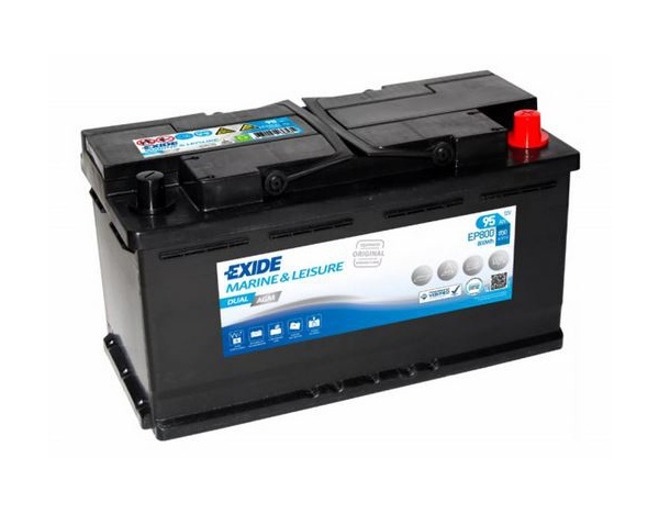 Trakční baterie EXIDE Dual AGM 12V 95Ah EP800 VA EX EP800