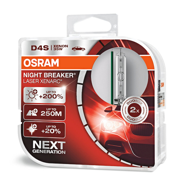 Xenonová výbojka D4S Osram Xenarc Night Breaker Laser +200% 12V 35W P32d-5  2ks