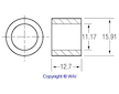 Pouzdro - 11,17 x 15,86 x 12,70 mm Hitachi 2114-9661
