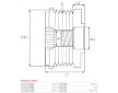 Volnoběžná řemenice alternátoru AS-PL AFP6044 (Litens)