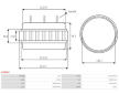 Stator alternátoru Denso 104210-3521