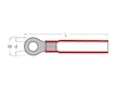 Kabelové oko 5 mm pro kabel 0,5–1,5 mm2 se smršťovací izolací – balení 100 ks