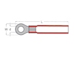 Kabelové oko 6 mm pro kabel 0,5-1,5 mm2 se smršťovací izolací      100 kusů