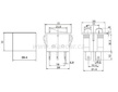 Kolébkový přepínač dvojitý 2x ON-OFF, 250V/15A, černý (dělená klapka)