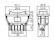 Kolébkový přepínač ON-OFF-ON, 2-pólový, 12V/20A, černý