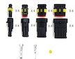 Sada vodotěsných konektorů, pinů a těsnění - 192 komponentů