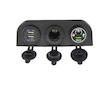 Trojitá zásuvka s panelem CL, 3x USB-A + 1x USB-C nabíječka, 34693
