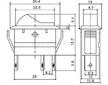 Vypínač kolébkový - OFF-ON 1pol.12V/20A, žluté podsvícení