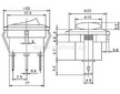 Vypínač kolébkový - ON-OFF 1pol.12V/16A,prosvětlený
