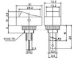 Vypínač kolébkový - ON-OFF 1pol.12V/20A, prosvětlení zelenou LED