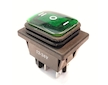 Vypínač kolébkový ON - OFF-ON 250V/16A zelený vodotěsný