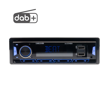 1DIN 12 - 24V DAB+, FM autorádio Bluetooth, USB, SD, AUX, odnímatelný panel, SCC324DBT