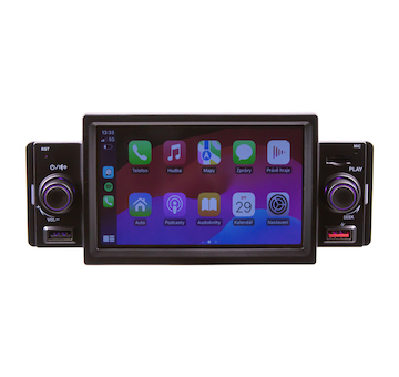 1DIN autorádio s 5 palců LCD, 3x USB, SD, Blutooth, CarPlay, AndroidAuto, SCC151CABT