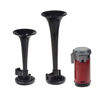 2-tónová fanfára 220mm, 12V s kompresorem černá ECE R28