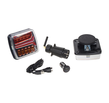 2x sdružená aku lampa zadní LED s bezdrátovým připojením k 7pin zástrčce, ECE R10 TRL21LEDW