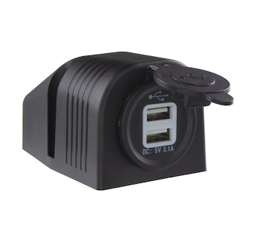2x USB zásuvka voděodolná v přídavném panelu, 34525A