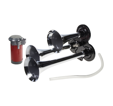 3-tónová fanfára 295mm, chromová, 12V s kompresorem SN-026/12V