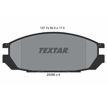 Sada brzdových destiček, kotoučová brzda Textar 2009801