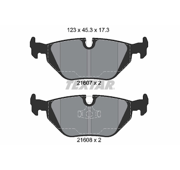 Sada brzdových destiček, kotoučová brzda Textar 2160702