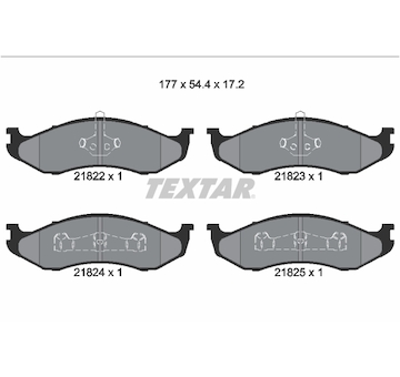 Sada brzdových destiček, kotoučová brzda Textar 2182202