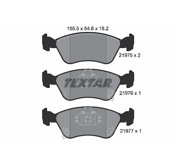 Sada brzdových destiček, kotoučová brzda Textar 2197502