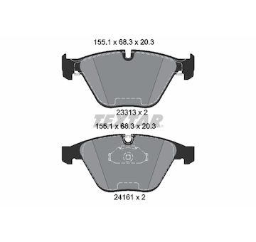 Sada brzdových destiček, kotoučová brzda Textar 2331303
