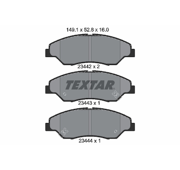 Sada brzdových destiček, kotoučová brzda Textar 2344201