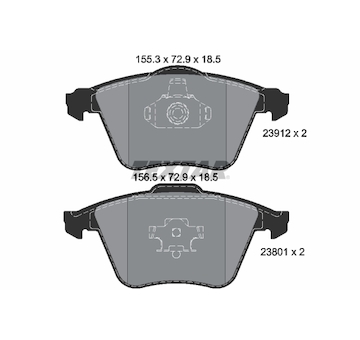 Sada brzdových destiček, kotoučová brzda Textar 2391201