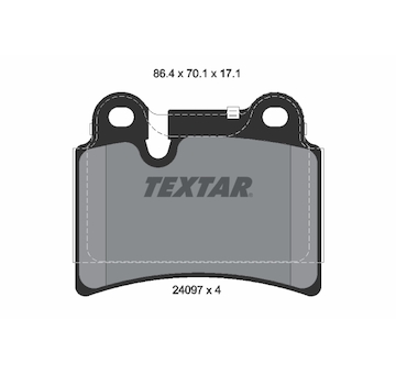 Sada brzdových destiček, kotoučová brzda Textar 2409701