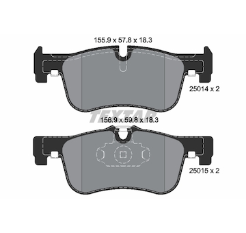Sada brzdových destiček, kotoučová brzda Textar 2501401