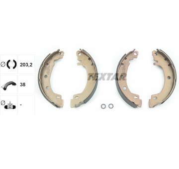 Sada brzdových čelistí Textar 91049500