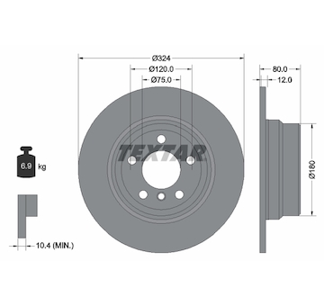 Brzdový kotouč Textar 92107403