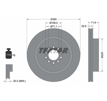 Brzdový kotouč Textar 92223103
