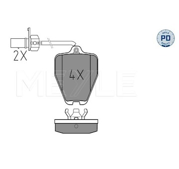 Sada brzdových destiček, kotoučová brzda Meyle 025 214 5418/PD