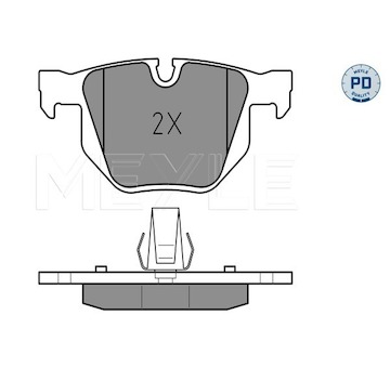 Sada brzdových destiček, kotoučová brzda Meyle 025 237 3217/PD