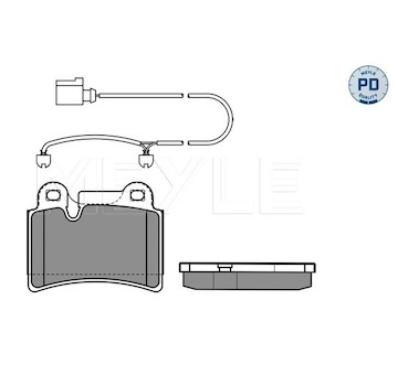 Sada brzdových destiček, kotoučová brzda Meyle 025 240 9717/PD