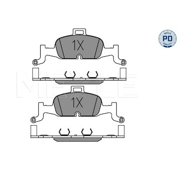 Sada brzdových destiček, kotoučová brzda Meyle 025 224 0216/PD