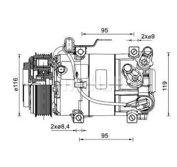 Kompresor klimatizace Kia/Hyundai 090155081
