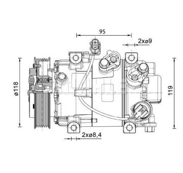 Kompresor klimatizace Kia/Hyundai 090155087
