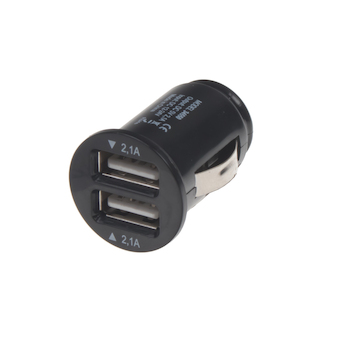 Autoadaptér mini 2 x USB 12/24V, max 2.1A, STM 34550