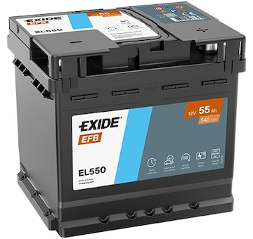 Autobaterie Exide Start_Stop EFB 12V 55Ah 550A EL-550
